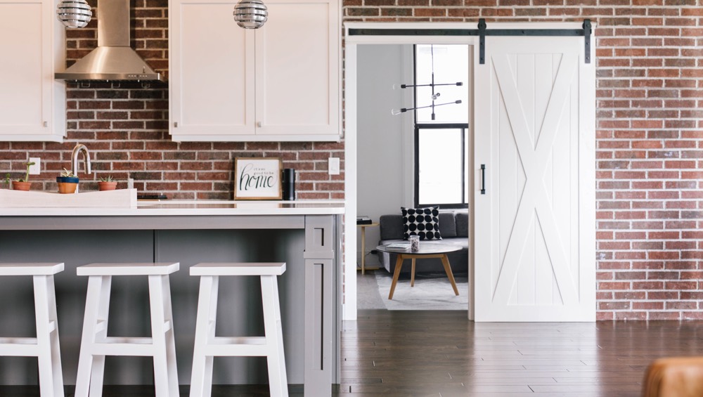 Orlando brick wall barn door